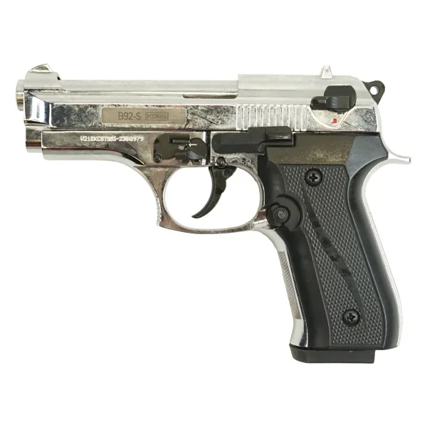 Пистолет сигнальный KURS Beretta B92-S Compact к. 5,5мм под патрон 10ТК (хром)